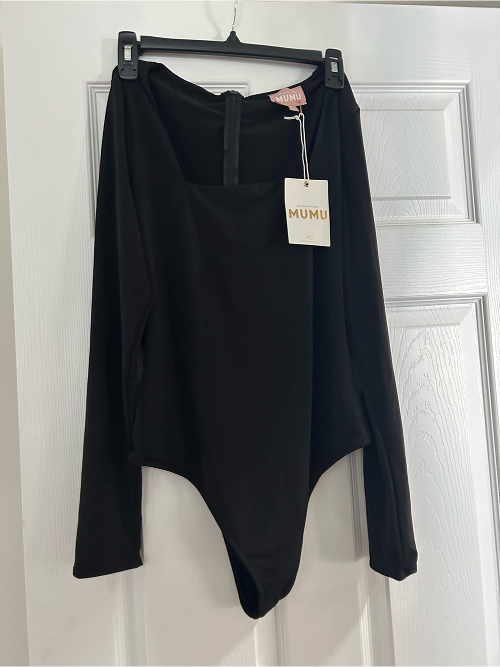 Show Me Your MuMu Black Long-Sleeve Bodysuit